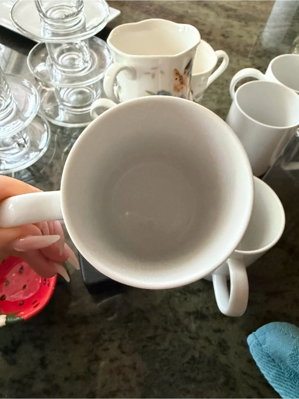 Set of 6 Crate & Barrel Aspen 11-oz. Porcelain Can Mug in white